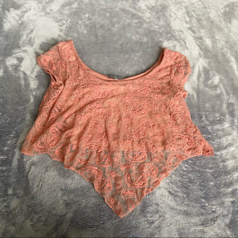 A small lace crop top from Charlotte Russe